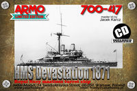 HMS Devastation 1871 - Royal Navy mastless turret ship